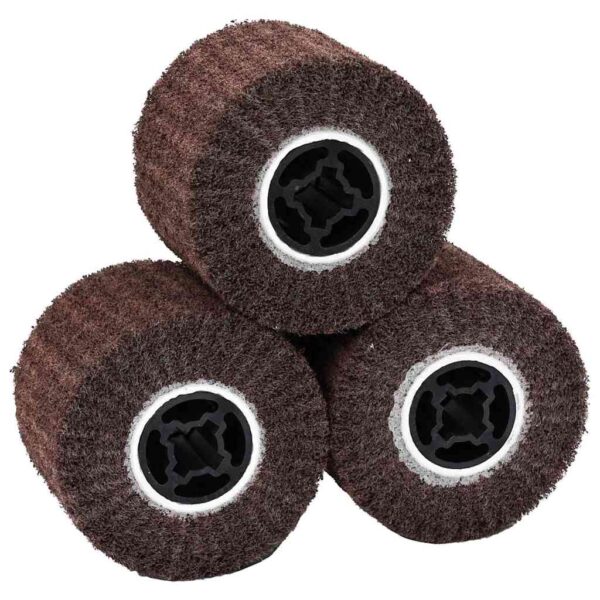 Sanding Rollers 3 pcs Brown 12 x 12 x 10 cm Synthetic fibre