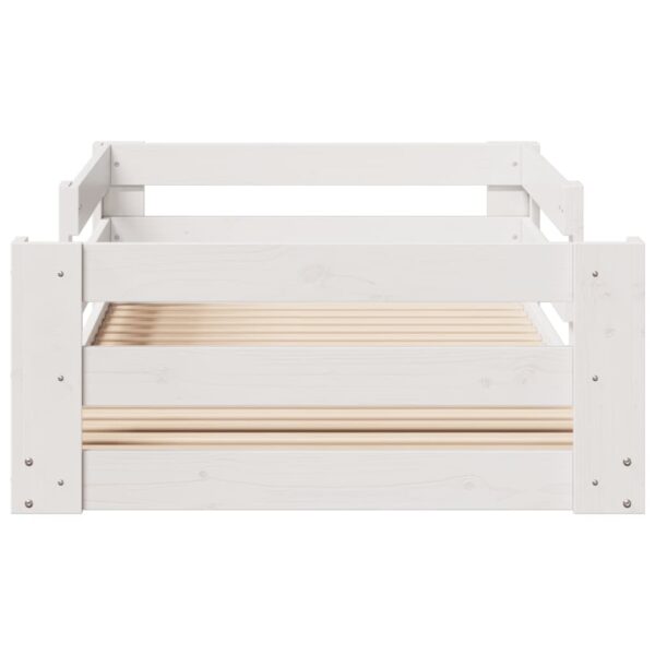 Bed Frame without Mattress White 90x190 cm Single Solid Wood Pine