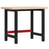Workbench 100x60x83 cm Solid Wood Beech Rectangular