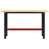 Workbench 140x60x81.5 cm Solid Wood Oak