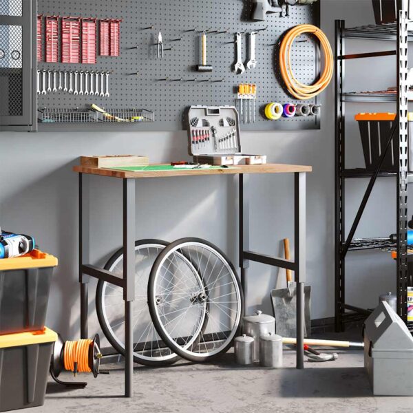 8721158412089_g_en_hd_1.jpg Workbench Light Brown 100x60x(71.5-98) cm Solid Wood Oak