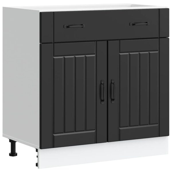 Kitchen Base Cabinet Lucca Black Engineered Wood