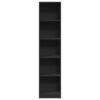Bookcase Black 40x24x176 cm Engineered Wood