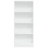 Bookcase White 60x24x143 cm Engineered Wood