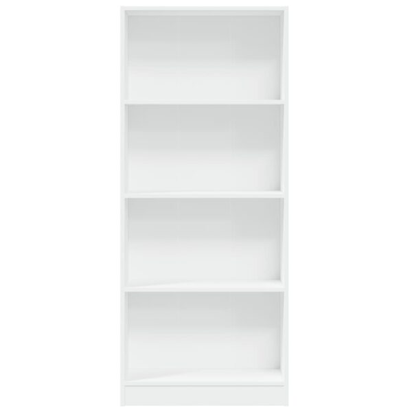 Bookcase White 60x24x143 cm Engineered Wood