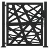 Garden Gate Black 105x106 cm Steel Light Design