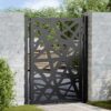 Garden Gate Black 105x130 cm Steel Light Design