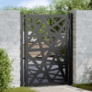 Garden Gate Black 105x130 cm Steel Light Design