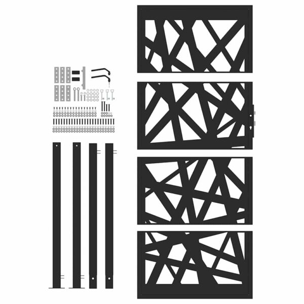 Garden Gate Black 105x205 cm Steel Light Design