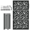 Garden Gate Black 105x155 cm Steel Leaf Design