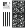 Garden Gate Black 105x180 cm Steel Leaf Design