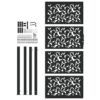 Garden Gate Black 105x205 cm Steel Leaf Design