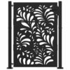Garden Gate Black 105x130 cm Steel Wave Design
