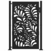 Garden Gate Black 105x155 cm Steel Wave Design