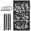 Garden Gate Black 105x155 cm Steel Wave Design
