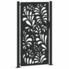 Garden Gate Black 105x180 cm Steel Wave Design