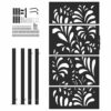 Garden Gate Black 105x180 cm Steel Wave Design
