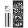 Garden Gate Black 105x205 cm Steel Wave Design