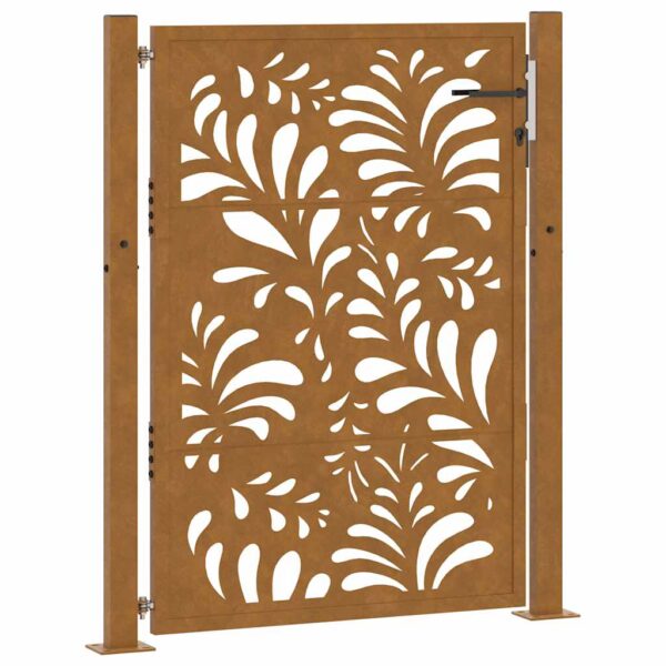 Garden Gate 105x130 cm Weathering Steel Wave Design