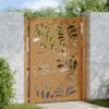 Garden Gate 105x130 cm Weathering Steel Wave Design