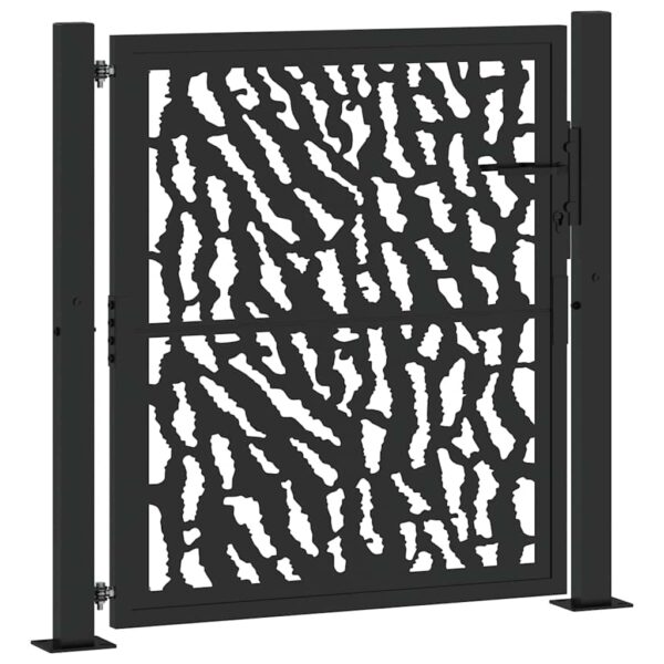 Garden Gate Black 105x106 cm Steel Trace Design
