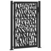 Garden Gate Black 105x155 cm Steel Trace Design