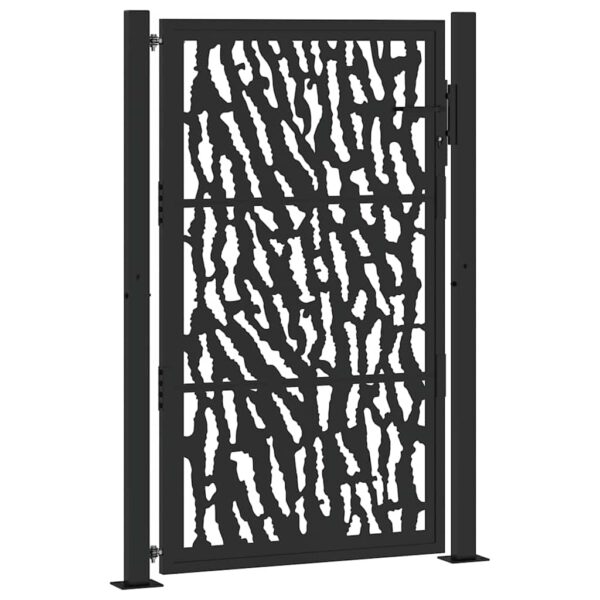 Garden Gate Black 105x155 cm Steel Trace Design