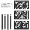 Garden Gate Black 105x155 cm Steel Trace Design
