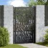 Garden Gate Black 105x155 cm Steel Trace Design