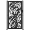 Garden Gate Black 105x180 cm Steel Trace Design