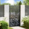 Garden Gate Black 105x180 cm Steel Trace Design