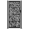 Garden Gate Black 105x205 cm Steel Trace Design