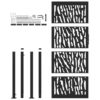 Garden Gate Black 105x205 cm Steel Trace Design