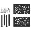 Garden Gate Black 105x106 cm Steel Flame Design