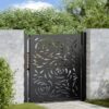 Garden Gate Black 105x106 cm Steel Flame Design