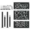 Garden Gate Black 105x130 cm Steel Flame Design