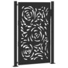 Garden Gate Black 105x155 cm Steel Flame Design