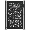 Garden Gate Black 105x155 cm Steel Flame Design