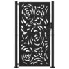 Garden Gate Black 105x180 cm Steel Flame Design