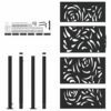 Garden Gate Black 105x180 cm Steel Flame Design