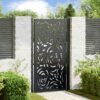 Garden Gate Black 105x180 cm Steel Flame Design