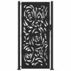 Garden Gate Black 105x205 cm Steel Flame Design