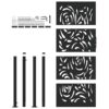 Garden Gate Black 105x205 cm Steel Flame Design