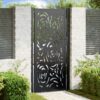 Garden Gate Black 105x205 cm Steel Flame Design