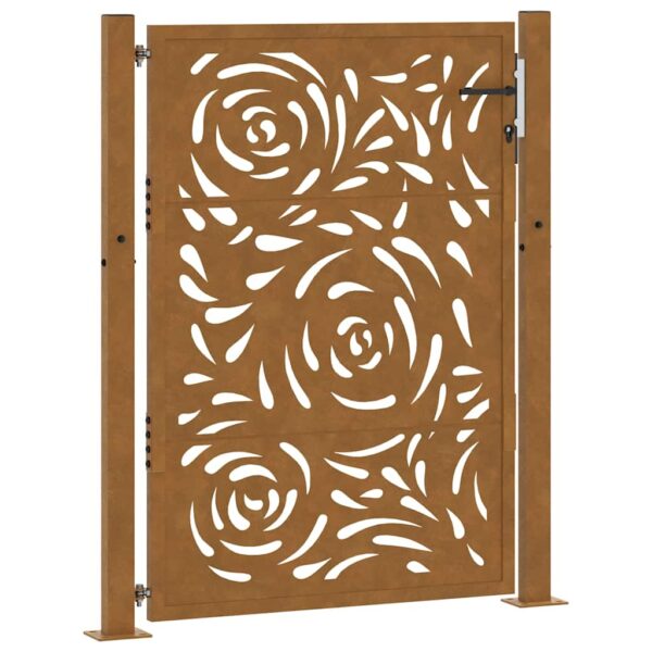Garden Gate 105x130 cm Weathering Steel Flame Design