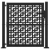 Garden Gate Black 105x106 cm Steel Cross Design