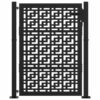Garden Gate Black 105x130 cm Steel Cross Design
