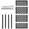 Garden Gate Black 105x180 cm Steel Cross Design