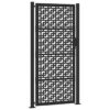 Garden Gate Black 105x205 cm Steel Cross Design