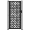 Garden Gate Black 105x205 cm Steel Cross Design